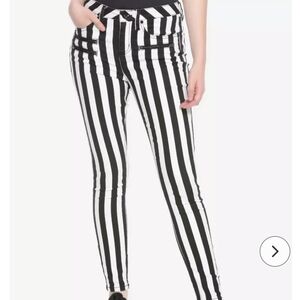 Hot Topic B/W Striped Jeans